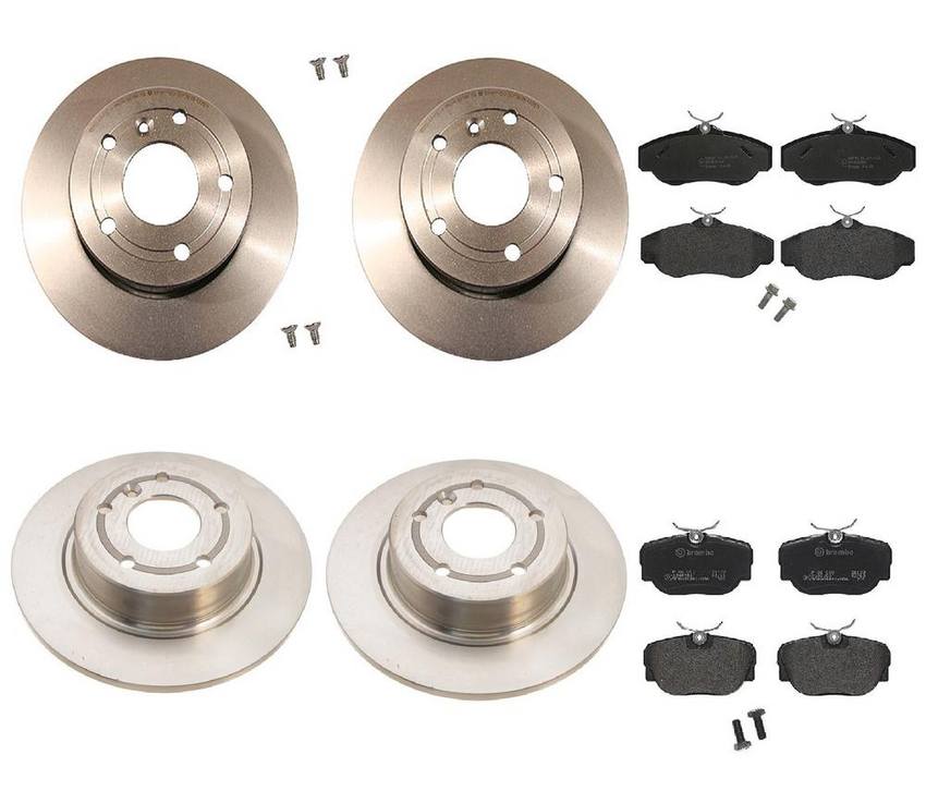 Brembo Brake Pads and Rotors Kit - Front and Rear (297mm/304mm) (Low-Met)